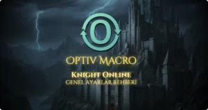 Optiv Macro genel ayarlar paneli - Captcha koruması, Interception sürücüsü ve klavye kısayol ayarları.