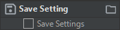 Auto Save Settings interface