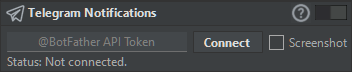 Telegram Notifications interface