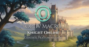 Optiv Macro general features guide for Knight Online – auto pot, inventory management, and core automation settings.